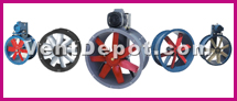 We manufacture and sell tube axial fans which are made to handle medium air pressures in side ducts. Our tube axial fans are available in direct drive or belt drive systems. The tube axial fans use open, totally enclosed, explosion proof, or hazardous location motors. These fans can handle smoke, mists, oil, grease, or light dust in air. The tube axial fans can connect with our entire line of air ducts, air filters, kitchen hoods, industrial hoods, and HVAC accessories.