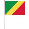 <font size=1>
<b>Bandera:</b> República del Congo.<br>
<b>Material de la Tela:</b> Poliéster.<br>
<b>Tamaño Extendida:</b> 14x21cm.<br>
<b>Colores:</b> Verde/Amarillo/Rojo.<br>
<b>Aplicaciones:</b> Es adecuado para plaza al aire libre, hotel, club, oficina, hogar, conferencias, decoración, eventos deportivos, escuelas, jardines, hogar, tiendas, etc.<br>
<b>Garantía:</b> Por defecto de fabricación sujeto a cláusulas VentDepot.<br>
<Font>