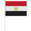 <font size=1>
<b>Bandera:</b> Egipto.<br>
<b>Material de la Tela:</b> Poli�ster.<br>
<b>Tama�o Extendida:</b> 14x21cm.<br>
<b>Colores:</b> Rojo/Blanco/Negro.<br>
<b>Aplicaciones:</b> Es adecuado para plaza al aire libre, hotel, club, oficina, hogar, conferencias, decoraci�n, eventos deportivos, escuelas, jardines, hogar, tiendas, etc.<br>
<b>Garant�a:</b> Por defecto de fabricaci�n sujeto a cl�usulas VentDepot.<br>
<Font>