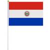 <font size=1>
<b>Bandera:</b> Paraguay.<br>
<b>Material de la Tela:</b> Poli�ster.<br>
<b>Tama�o Extendida:</b> 14x21cm.<br>
<b>Colores:</b> Rojo/Blanco/Azul.<br>
<b>Aplicaciones:</b> Es adecuado para plaza al aire libre, hotel, club, oficina, hogar, conferencias, decoraci�n, eventos deportivos, escuelas, jardines, hogar, tiendas, etc.<br>
<b>Garant�a:</b> Por defecto de fabricaci�n sujeto a cl�usulas VentDepot.<br>
<Font>