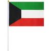 <font size=1>
<b>Bandera:</b> Kuwait.<br>
<b>Material de la Tela:</b> Poliéster.<br>
<b>Tamaño Extendida:</b> 14x21cm.<br>
<b>Colores:</b> Verde/Blanco/Rojo/Negro.<br>
<b>Aplicaciones:</b> Es adecuado para plaza al aire libre, hotel, club, oficina, hogar, conferencias, decoración, eventos deportivos, escuelas, jardines, hogar, tiendas, etc.<br>
<b>Garantía:</b> Por defecto de fabricación sujeto a cláusulas VentDepot.<br>
<Font>
