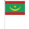 <font size=1>
<b>Bandera:</b> Mauritania.<br>
<b>Material de la Tela:</b> Poli�ster.<br>
<b>Tama�o Extendida:</b> 14x21cm.<br>
<b>Colores:</b> Verde/Amarillo/Rojo.<br>
<b>Aplicaciones:</b> Es adecuado para plaza al aire libre, hotel, club, oficina, hogar, conferencias, decoraci�n, eventos deportivos, escuelas, jardines, hogar, tiendas, etc.<br>
<b>Garant�a:</b> Por defecto de fabricaci�n sujeto a cl�usulas VentDepot.<br>
<Font>