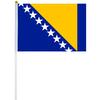 <font size=1>
<b>Bandera:</b> Bosnia y Herzegovina.<br>
<b>Material de la Tela:</b> Poliéster.<br>
<b>Tamaño Extendida:</b> 14x21cm.<br>
<b>Colores:</b> Azul/Amarillo/Blanco.<br>
<b>Aplicaciones:</b> es adecuado para plaza al aire libre, hotel, club, oficina, hogar, conferencias, decoración, eventos deportivos, escuelas, jardines, hogar, tiendas, etc.<br>
<b>Garantía:</b> por defecto de fabricación sujeto a cláusulas VentDepot.<br>
<Font>