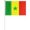 <font size=1>
<b>Bandera:</b> Senegal.<br>
<b>Material de la Tela:</b> Poliéster.<br>
<b>Tamaño Extendida:</b> 14x21cm.<br>
<b>Colores:</b> Verde/Amarillo/Rojo.<br>
<b>Aplicaciones:</b> Es adecuado para plaza al aire libre, hotel, club, oficina, hogar, conferencias, decoración, eventos deportivos, escuelas, jardines, hogar, tiendas, etc.<br>
<b>Garantía:</b> Por defecto de fabricación sujeto a cláusulas VentDepot.<br>
<Font>