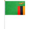 <font size=1>
<b>Bandera:</b> Zambia.<br>
<b>Material de la Tela:</b> Poliéster.<br>
<b>Tamaño Extendida:</b> 14x21cm.<br>
<b>Colores:</b> Verde/Rojo/Negro/Naranja.<br>
<b>Aplicaciones:</b> Es adecuado para plaza al aire libre, hotel, club, oficina, hogar, conferencias, decoración, eventos deportivos, escuelas, jardines, hogar, tiendas, etc.<br>
<b>Garantía:</b> Por defecto de fabricación sujeto a cláusulas VentDepot.<br>
<Font>