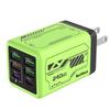 <FONT size=1>
<b>Tipo de Unidad:</b> Cargador USB de Pared US. <br>
<b>N�mero de Puertos USB:</b> 4 <br>
<b>N�mero de Puertos PD:</b> 2 <br>
<b>Entrada:</b> 100-240V <br>
<b>Potencia Max de Salida:</b> 240W  <br>
<b>Color:</b> Verde. <br>
<b>Aplicaciones:</b> Para cargar varios dispositivos al mismo tiempo a altas velocidades, como tel�fonos inteligentes, tabletas, consolas de videojuegos y otros dispositivos port�tiles, se puede llevar f�cilmente a la oficina, consultorios, escuela, o mantener en el hogar.
<br>
<b>Garant�a:</b> 30 D�as H�biles. <br>