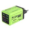 <FONT size=1>
<b>Tipo de Unidad:</b> Cargador USB de Pared EU. <br>
<b>N�mero de Puertos USB:</b> 4 <br>
<b>N�mero de Puertos PD:</b> 2 <br>
<b>Entrada:</b> 100-240V <br>
<b>Potencia Max de Salida:</b> 240W  <br>
<b>Color:</b> Verde. <br>
<b>Aplicaciones:</b> Para cargar varios dispositivos al mismo tiempo a altas velocidades, como tel�fonos inteligentes, tabletas, consolas de videojuegos y otros dispositivos port�tiles, se puede llevar f�cilmente a la oficina, consultorios, escuela, o mantener en el hogar.
<br>
<b>Garant�a:</b> 30 D�as H�biles. <br>