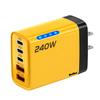 <FONT size=1>
<b>Tipo de Unidad:</b> Cargador USB de Pared US. <br>
<b>Numero de Puertos USB:</b> 2 <br>
<b>Numero de Puertos PD:</b> 3 <br>
<b>Entrada:</b> 100-240V <br>
<b>Potencia Max de Salida:</b> 240W  <br>
<b>Color:</b> Amarillo. <br>
<b>Aplicaciones:</b> Para cargar varios dispositivos al mismo tiempo a altas velocidades, como tel�fonos inteligentes, tabletas, consolas de videojuegos y otros dispositivos port�tiles, se puede llevar f�cilmente a la oficina, consultorios, escuela, o mantener en el hogar.
<br>
<b>Garant�a:</b> 30 D�as H�biles. <br>