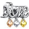 <font size=1>
<b>Producto:</b> Separador.<br>
<b>Figura:</b> Love/Corazones.<br>
<b>Material:</b> Plata S925 Chapa.<br>
<b>Cualidad:</b> Fijo.<br>
<b>Color:</b> Plata/Multicolor.<br> 
<b>Aplicaciones:</b> Es ideal para combinar con otros charms, es el regalo perfecto para quienes busquen destacar, ya sea en un cumplea�os, d�a festivo o cualquier ocasi�n especial.<br>
<b>Garant�a:</b> 1 a�o de Garant�a.
<Font>