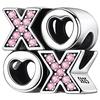 <font size=1>
<b>Producto:</b> Separador.<br>
<b>Figura:</b> XOXO.<br>
<b>Material:</b> Plata S925 Chapa.<br>
<b>Cualidad:</b> Fijo.<br>
<b>Color:</b> Plata/Rosa.<br> 
<b>Aplicaciones:</b> Es ideal para combinar con otros charms, es el regalo perfecto para quienes busquen destacar, ya sea en un cumplea�os, d�a festivo o cualquier ocasi�n especial.<br>
<b>Garant�a:</b> 1 a�o de Garant�a.
<Font>