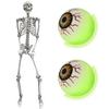 <font size=1>
<b>Producto:</b> Esqueleto Decorativo con Ojos Fosforescentes.<br>
<b>Material:</b> Plástico y Goma.<br>
<b>Color:</b> Blanco/Verde.<br>
<b>Tamaño:</b> 185cm.<br>
<b>Aplicaciones:</b> Es utilizado para decoración en casa, departamentos, comercios, oficina , escuela o ajustar las piernas para que se adhiera a la silla, puerta, árbol y ventana.<br>
<b>Garantía:</b> Por defecto de fabricación sujeto a cláusulas VentDepot.<br>
<Font>