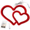 <FONT size=1>
<b>Alimentación:</b> USB o 3 Pilas AA (No incluidas)<br>
<b>Diseño:</b> Corazones. <br>
<b>Colores:</b> Rojo. <br>
<b>Material:</b> Plástico y Tira de Luz LED Neón. <br>
<b>Aplicaciones:</b> Se utilizan como decoración distintiva en dormitorios, salas, áreas de entretenimiento, restaurantes, bares, cafeterías, tiendas de ropa, estudios de tatuajes, en fiestas temáticas, como regalo, etc.
<br>
<b>Garantía:</b> 30 Días. <br>