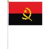<font size=1>
<b>Bandera:</b> Angola.<br>
<b>Material de la Tela:</b> Poliéster.<br>
<b>Tamaño Extendida:</b> 14x21cm.<br>
<b>Colores:</b> Rojo/Negro/Amarillo.<br>
<b>Aplicaciones:</b> Es adecuado para plaza al aire libre, hotel, club, oficina, hogar, conferencias, decoración, eventos deportivos, escuelas, jardines, hogar, tiendas, etc.<br>
<b>Garantía:</b> Por defecto de fabricación sujeto a cláusulas VentDepot.<br>
<Font>