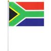 <font size=1>
<b>Bandera:</b> Sudáfrica.<br>
<b>Material de la Tela:</b> Poliéster.<br>
<b>Tamaño Extendida:</b> 14x21cm.<br>
<b>Colores:</b> Verde/Rojo/Azul/Negro.<br>
<b>Aplicaciones:</b> Es adecuado para plaza al aire libre, hotel, club, oficina, hogar, conferencias, decoración, eventos deportivos, escuelas, jardines, hogar, tiendas, etc.<br>
<b>Garantía:</b> Por defecto de fabricación sujeto a cláusulas VentDepot.<br>
<Font>