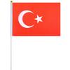 <font size=1>
<b>Bandera:</b> Turquía.<br>
<b>Material de la Tela:</b> Poliéster.<br>
<b>Tamaño Extendida:</b> 14x21cm.<br>
<b>Colores:</b> Rojo/Blanco.<br>
<b>Aplicaciones:</b> Es adecuado para plaza al aire libre, hotel, club, oficina, hogar, conferencias, decoración, eventos deportivos, escuelas, jardines, hogar, tiendas, etc.<br>
<b>Garantía:</b> Por defecto de fabricación sujeto a cláusulas VentDepot.<br>
<Font>