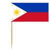 <font size=1>
<b>Bandera:</b> Filipinas.<br>
<b>Material:</b> Papel.<br>
<b>Tama�o Extendida:</b> 3.5x2.5cm.<br>
<b>Colores:</b>Azul/Blanco/Rojo.<br>
<b>Aplicaciones:</b> Es adecuado para plaza al aire libre, hotel, club, oficina, hogar, conferencias, decoraci�n, eventos deportivos, escuelas, jardines, hogar, tiendas, etc.<br>
<b>Garant�a:</b> Por defecto de fabricaci�n sujeto a cl�usulas VentDepot.<br>
<Font>