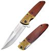 <FONT size=1>
<b>Tipo:</b>Cuchillo de Hoja Plegable, de apertura asistida.<br>
<b>Material del Mango:</b>Madera.<br>
<b>Material de la Hoja:</b>Acero Inoxidable 3Cr13.<br>
<b>Dureza:</b> 57-59HRC.<br>
<b>Accesorio:</b> Clip para la Cintura.<br>
<b>Aplicaciones:</b> El ApexFold, Cuchillo de bolsillo  de acero inoxidable ideal para llevarla en el bolsillo, mochila o equipo de trabajo, practica para actividades al aire libre, como senderismo, pesca, picnic, o hasta para defensa personal. funciones como cortar corteza, madera, carne, raspar escamas, obtener carne y manejar ingredientes, etc. Su superficie es apta para grabado.<br>
<b>Garant�a:</b> El ApexFold, cuenta con 1 a�o de garant�a sujeto a clausulas Ventdepot. <br>