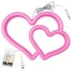 <FONT size=1>
<b>Alimentación:</b> USB o 3 Pilas AA (No incluidas)<br>
<b>Diseño:</b> Corazones. <br>
<b>Colores:</b> Rosa. <br>
<b>Material:</b> Plástico y Tira de Luz LED Neón. <br>
<b>Aplicaciones:</b> Se utilizan como decoración distintiva en dormitorios, salas, áreas de entretenimiento, restaurantes, bares, cafeterías, tiendas de ropa, estudios de tatuajes, en fiestas temáticas, como regalo, etc.
<br>
<b>Garantía:</b> 30 Días. <br>