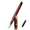 <FONT size=1>
<b>Tipo:</b> Pluma Tipo Fuente. <br>
<b>Punto de Escritura:</b> 0.5mm. <br>
<b>Compatibilidad con Boquilla:</b> SmallCartri 3.4mm. <br>
<b>Color de Pluma:</b> Rojo/Dorado. <br>
<b>Color de Tinta:</b> Negro, Morado, Azul Marino, Verde, Rojo o Rosa. <br>
<b>Material:</b> Acero Inoxidable. <br>
<b>Aplicaciones:</b> Puede ser utilizada en lugares como: la escuela, oficina, centro de comercio, etc.
Se puede utilizar para: redacción, firmar, dibujar, caligrafía, etc.<br>
<b>Garantía:</b> 30 dias. <br>
</FONT>