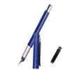 <FONT size=1>
<b>Tipo:</b> Pluma Tipo Fuente. <br>
<b>Punto de Escritura:</b> 0.5mm. <br>
<b>Compatibilidad con Tinta:</b> LargeCartri 4mm. <br>
<b>Color de Pluma:</b> Azul.<br>
<b>Color de Tinta:</b> Negro, Morado, Azul Marino, Cafe, Verde, Rojo, Naranja, Amarilla o Rosa.<br>
<b>Material:</b> Plástico. <br>
<b>Aplicaciones:</b> Puede ser utilizada en lugares como: la escuela, oficina, centro de comercio, etc.
Se puede utilizar para: redacción, firmar, dibujar, caligrafía, etc.<br>
<b>Garantía:</b> 30 dias. <br>
</FONT>