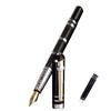 <FONT size=1>
<b>Tipo:</b> Pluma Tipo Fuente. <br>
<b>Punto de Escritura:</b> 0.5mm. <br>
<b>Compatibilidad con Tinta:</b> SmallCartri 3.4mm. <br>
<b>Color de Pluma:</b> Negro/Blanco. <br>
<b>Color de Tinta:</b> Negro, Morado, Azul Marino, Verde, Rojo o Rosa.<br>
<b>Material:</b> Acero Inoxidable. <br>
<b>Aplicaciones:</b> Puede ser utilizada en lugares como: la escuela, oficina, centro de comercio, etc.
Se puede utilizar para: redacción, firmar, dibujar, caligrafía, etc.<br>
<b>Garantía:</b> 30 dias. <br>
</FONT>