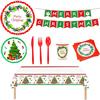 <FONT size=1>
<b>Producto:</b> Kit de Vajilla y Adornos.<br>
<b>Incluye:</b> 24 Platos 7"ø, 24 Platos 9"ø, 1 Juego de Banderines "MERRY CHRISTMAS" 55" Longitud, 24 Tenedores Rojos, 24 Cucharas Rojas, 24 Cuchillos Rojos, 24 Vasos, 24 Servilletas, 1 Mantel.<br>
<b>Material:</b> Plástico, Papel.<br>
<b>Color:</b> Multicolor.<br>
<b>Aplicaciones:</b> Ideal para adornar en hogar, colegios,
comercios, restaurantes, casas, oficinas en estas fiestas decembrinas. <br>
<b>Garantía:</b> 1 año. <br>
</FONT>