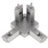 <font size=1>
<b>Producto:</b> Conector de Soporte de Esquina Interior .<br>
<b>Material:</b> Aluminio.<br>
<b>Tipo:</b> Estándar 2020 <br>
<b>Forma:</b> En L de 3 Vías. <br>
<b>Piezas:</b> 1, 10, 20, 30, 40, 50.<br>
<b>Aplicaciones:</b> Puede utilizar el soporte de bisagra para construir un marco, reforzar el soporte interno y reparar la estructura de muebles, son adecuados para librerías de madera, mesas, sillas, aglomerados, armarios, ventanas y muebles, etc.<br>
<b>Garantía:</b> 1 año de garantía por defecto de fabricación sujeto a cláusulas VentDepot.<br>
<Font>