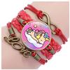 <font size=1>
<b>Producto:</b> Pulsera.<br>
<b>Figura:</b> Unicornio.<br>
<b>Material:</b> Plástico con Metal.<br>
<b>Colores:</b> Rojo.<br> 
<b>Aplicaciones:</b> Es fácil de usar y cómodo; para cualquier ocasión, san Valentín, cumpleaños, navidad ó para sorpresa de un ser querido.<br>
<b>Garantía:</b> 1 año de Garantía.
<Font>
