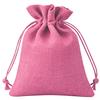 <FONT size=1>
<b>Tipo de Producto:</b> Bolsa de Yute.<br>
<b>Material:</b> Lino Yute.<br>
<b>Tama�o:</b> 10x14cm.<br>
<b>Color:</b> Rosa.<br>
<b>Aplicaciones:</b> Ideal para empaquetar dulces, joyas, artesan�as, cuentas, muestras de cosm�ticos, tarjetas, lavanda, etc., y resolver la molestia de empacar cosas peque�as mientras viaja. Ideal para fiestas, bodas, vacaciones, empresas, iglesias, hoteles, tiendas para envolver regalos a favor. <br>
<b>Garant�a:</b> Garant�a por defecto de fabricaci�n sujeto a cl�usulas VentDepot.<br>
</FONT>